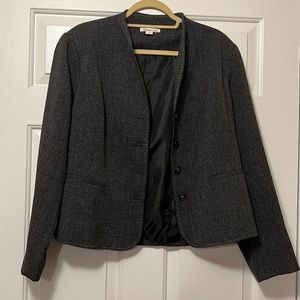 Coldwater Creek Blazer, charcoal grey with two front pockets, size 16